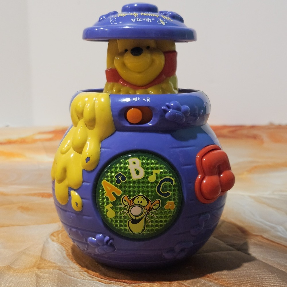 VTech Disney Winnie the Pooh Pop-Up Learning Toy Vintage 2007 Tested Working